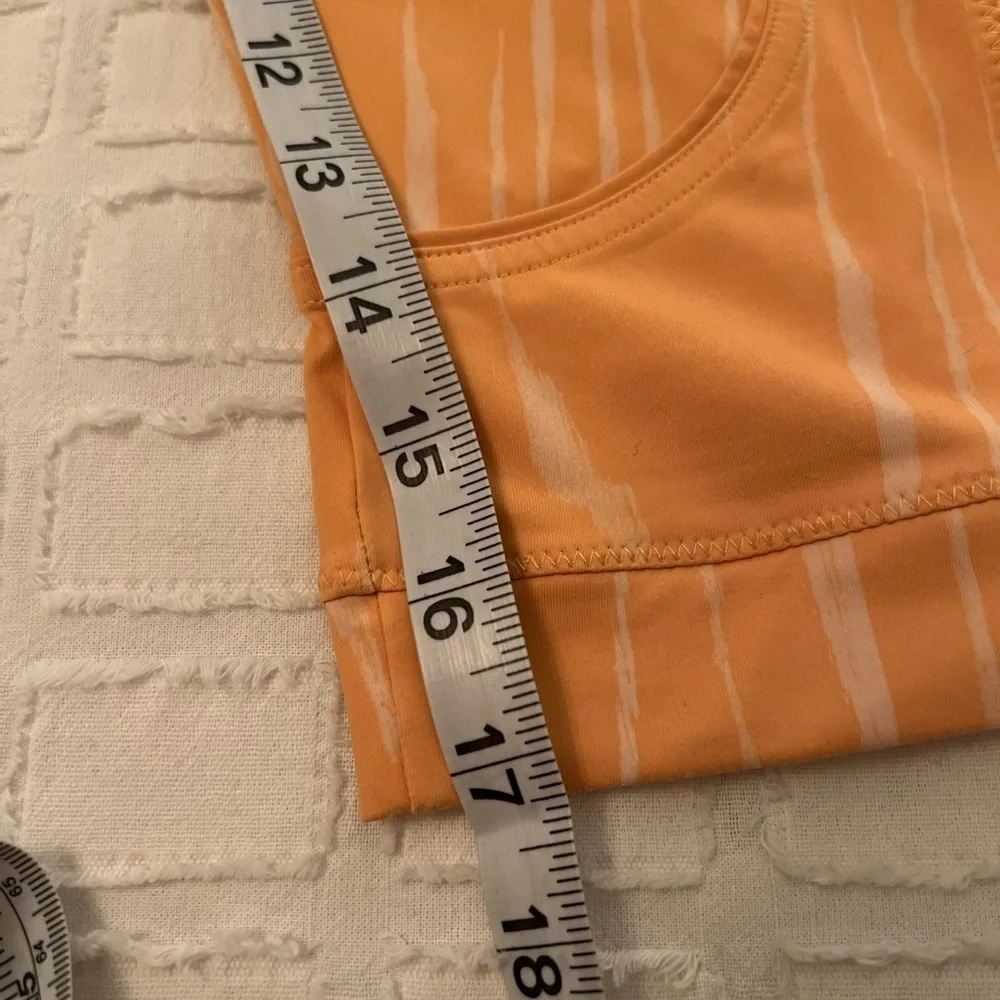 Adidas × Stella Mccartney Orange & Cream Cropped Leggings Woman’s Size Small - Picture 9 of 9